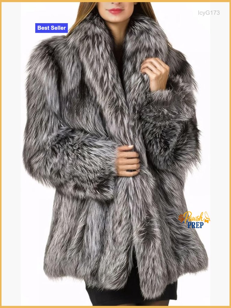 Womens Faux Fur Coat Winter Warm Fluffy Parka Jacket Thick Plus Size Overcoat